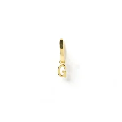 Initial Gold Charm Earring