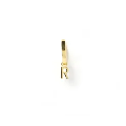 Initial Gold Charm Earring