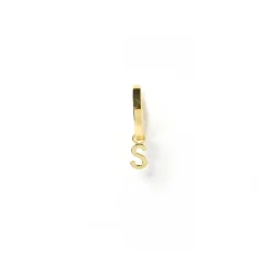 Initial Gold Charm Earring