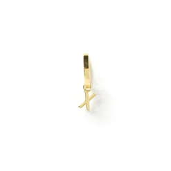 Initial Gold Charm Earring