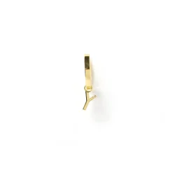 Initial Gold Charm Earring