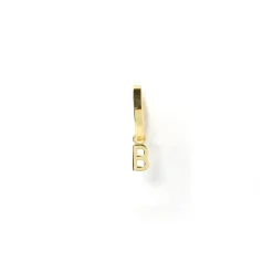Initial Gold Charm Earring