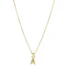 Initial Gold Charm Necklace