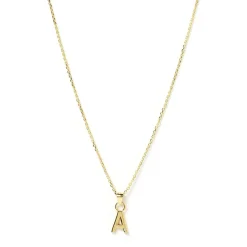 Initial Gold Charm Necklace