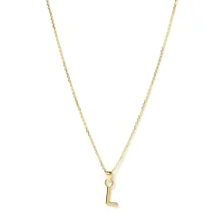 Initial Gold Charm Necklace