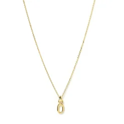 Initial Gold Charm Necklace