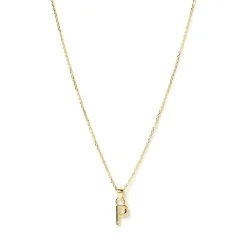 Initial Gold Charm Necklace