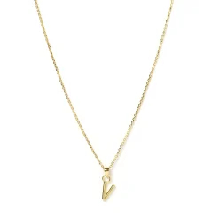 Initial Gold Charm Necklace
