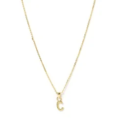 Initial Gold Charm Necklace