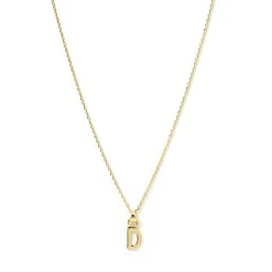 Initial Gold Charm Necklace