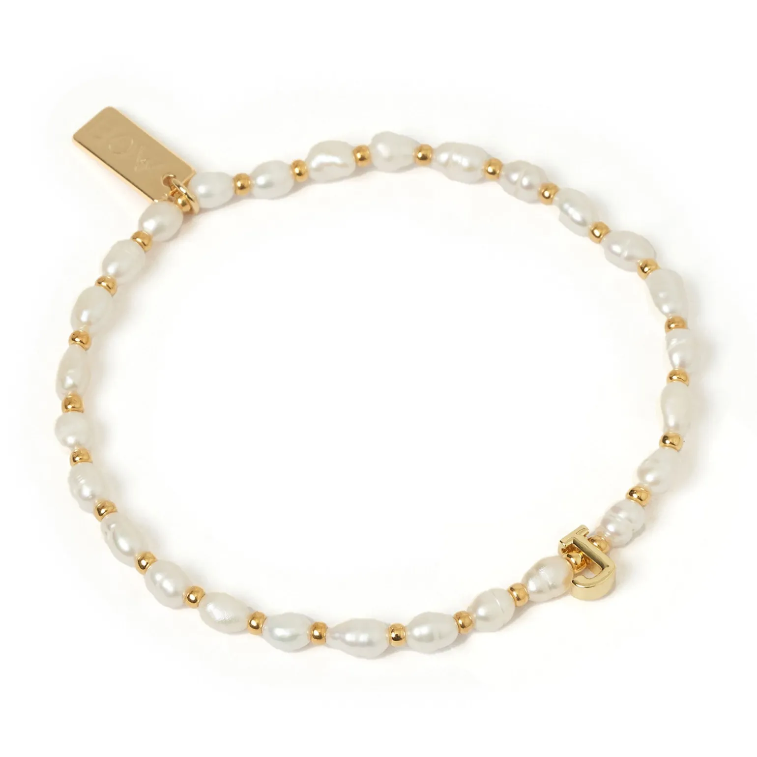 Initial Pearl Bracelet