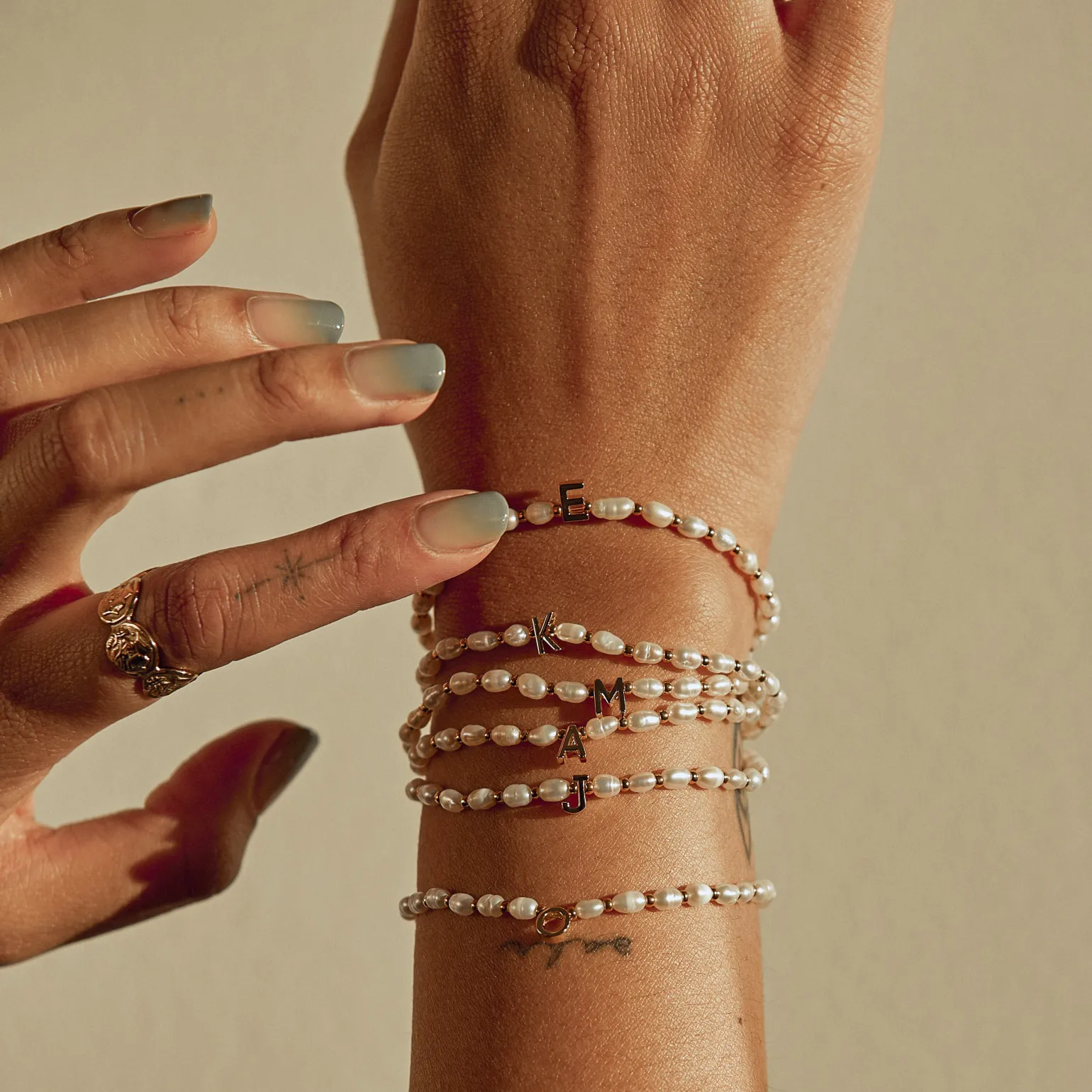 Initial Pearl Bracelet