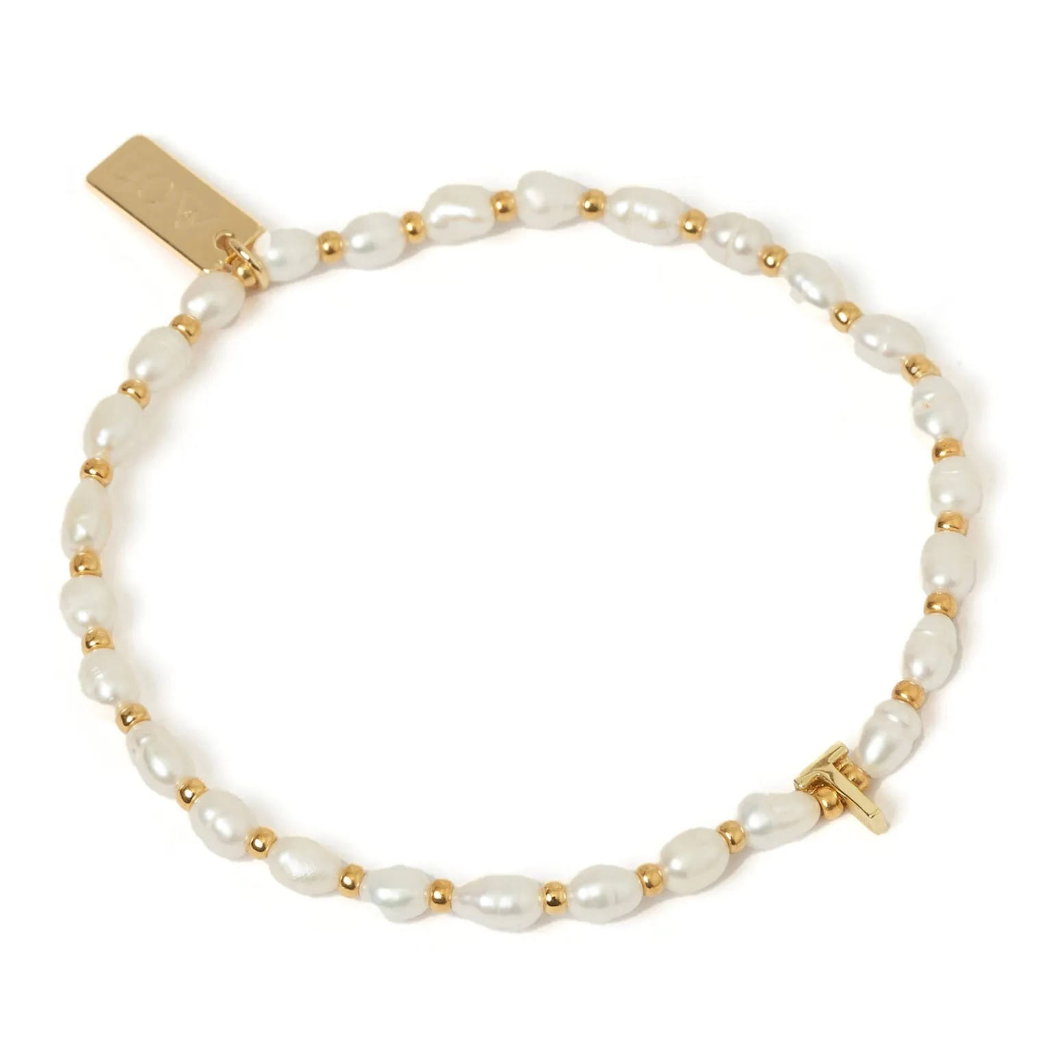 Initial Pearl Bracelet