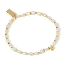 Initial Pearl Bracelet