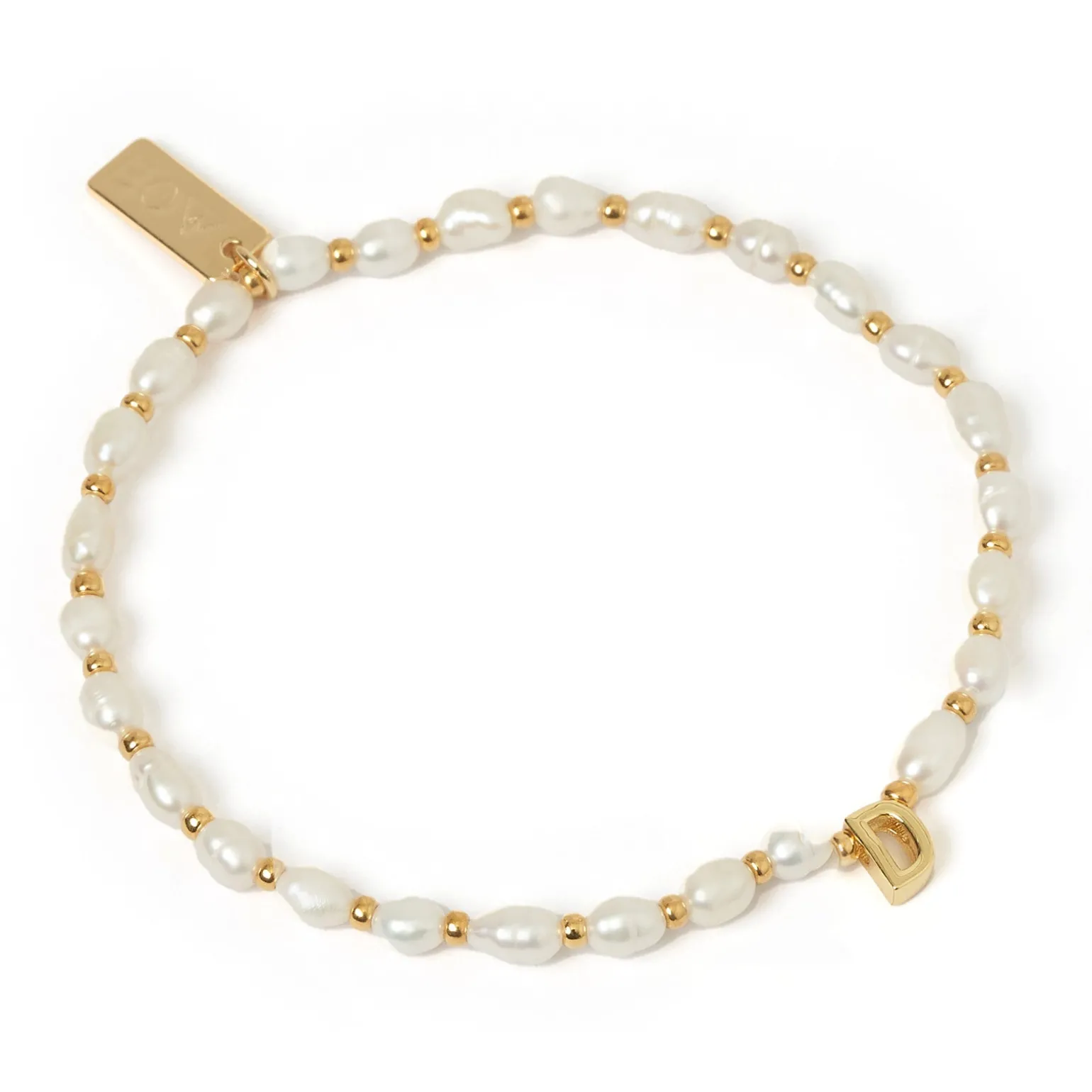 Initial Pearl Bracelet