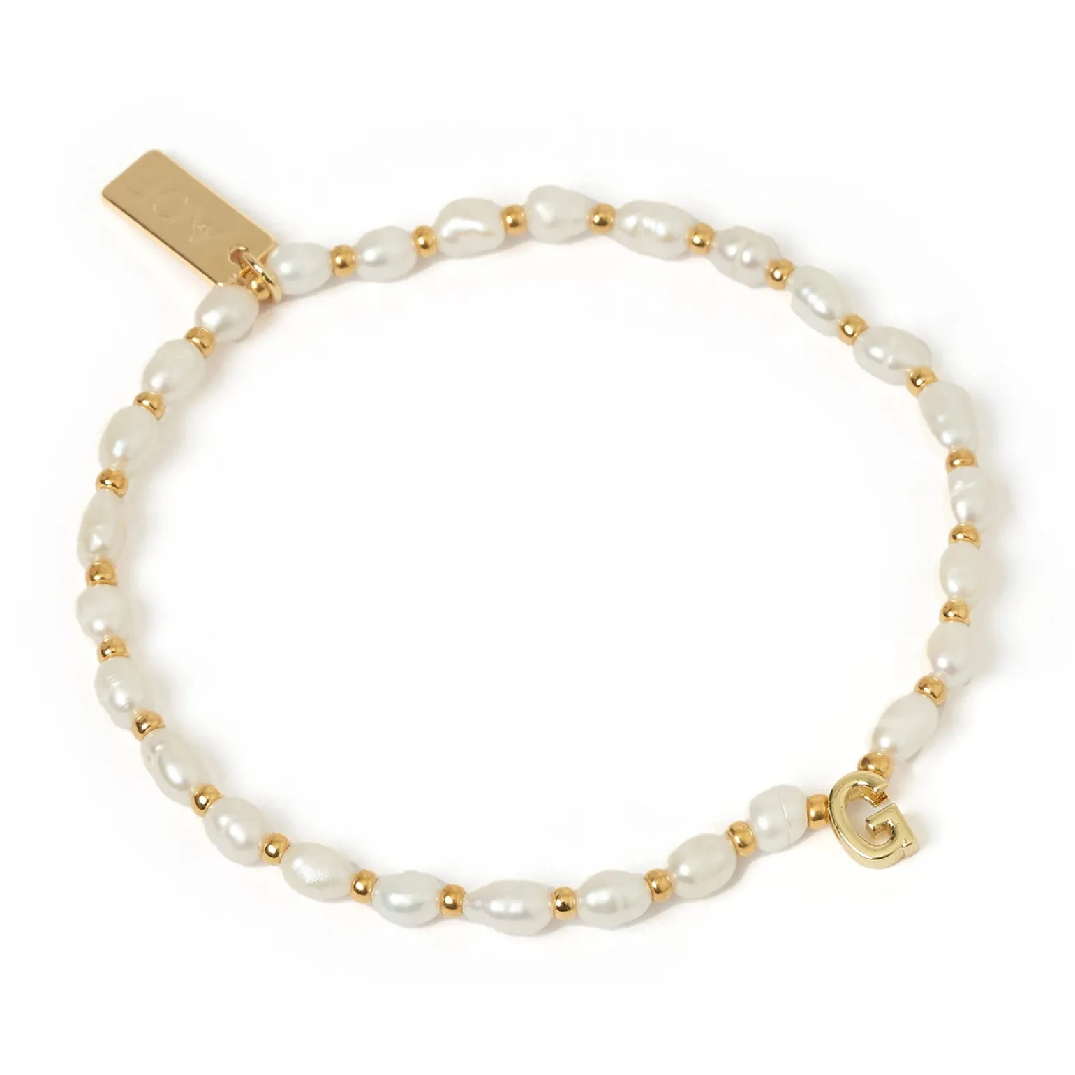 Initial Pearl Bracelet