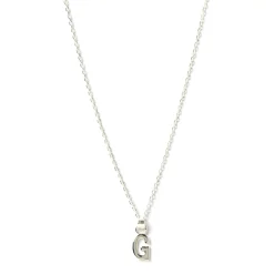 Initial Silver Charm Necklace