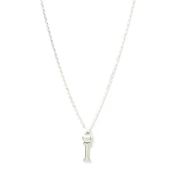 Initial Silver Charm Necklace