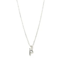 Initial Silver Charm Necklace