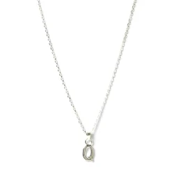 Initial Silver Charm Necklace