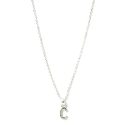 Initial Silver Charm Necklace