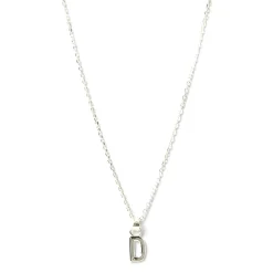 Initial Silver Charm Necklace