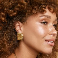 Iris Gold Earrings