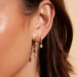 Isadora Gold Earrings - Stone