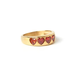 J'adore Gold Ring - Red