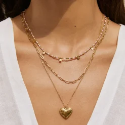 Jasmine Gold Heart Necklace