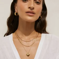 Jasmine Gold Heart Necklace