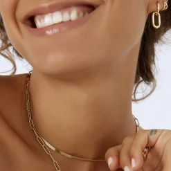 Jean Gold Huggie Earrings
