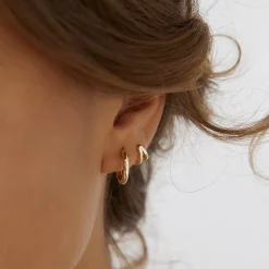 Jean Gold Huggie Earrings