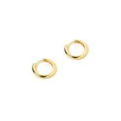 Jett Gold Hoop Earrings