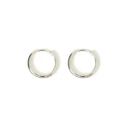 Jett Silver Hoop Earrings