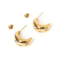 Juelz Hoop Earrings - Stone