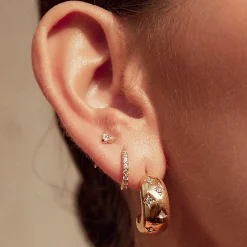Juelz Hoop Earrings - Stone
