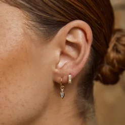 Khloe Gold Earrings - Stone