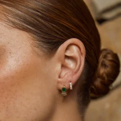 Khloe Gold Earrings - Stone