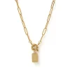 Letter Gold Tag Necklace