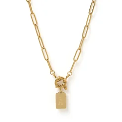 Letter Gold Tag Necklace