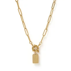 Letter Gold Tag Necklace