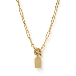 Letter Gold Tag Necklace