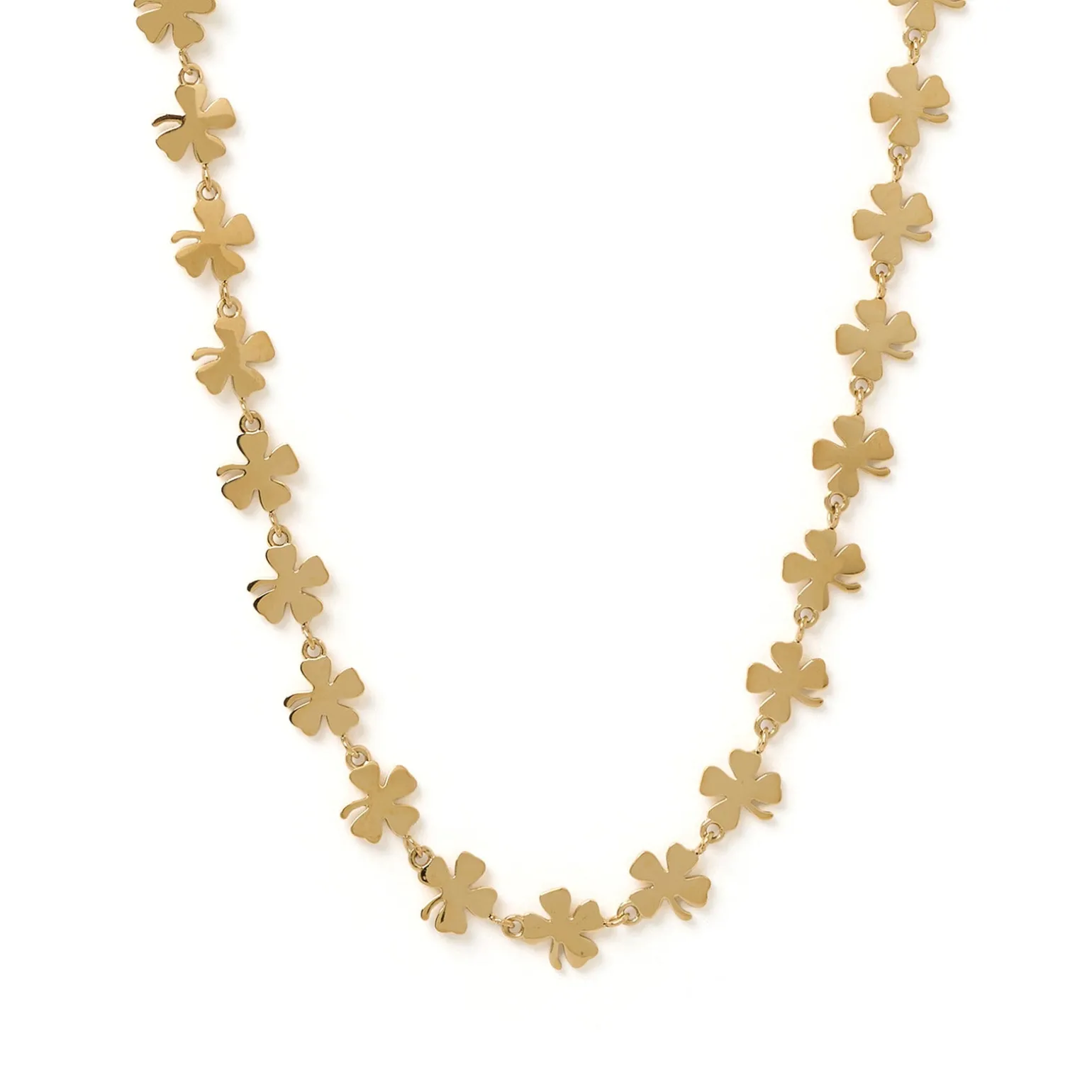 Lucky Charm Gold Clover Necklace