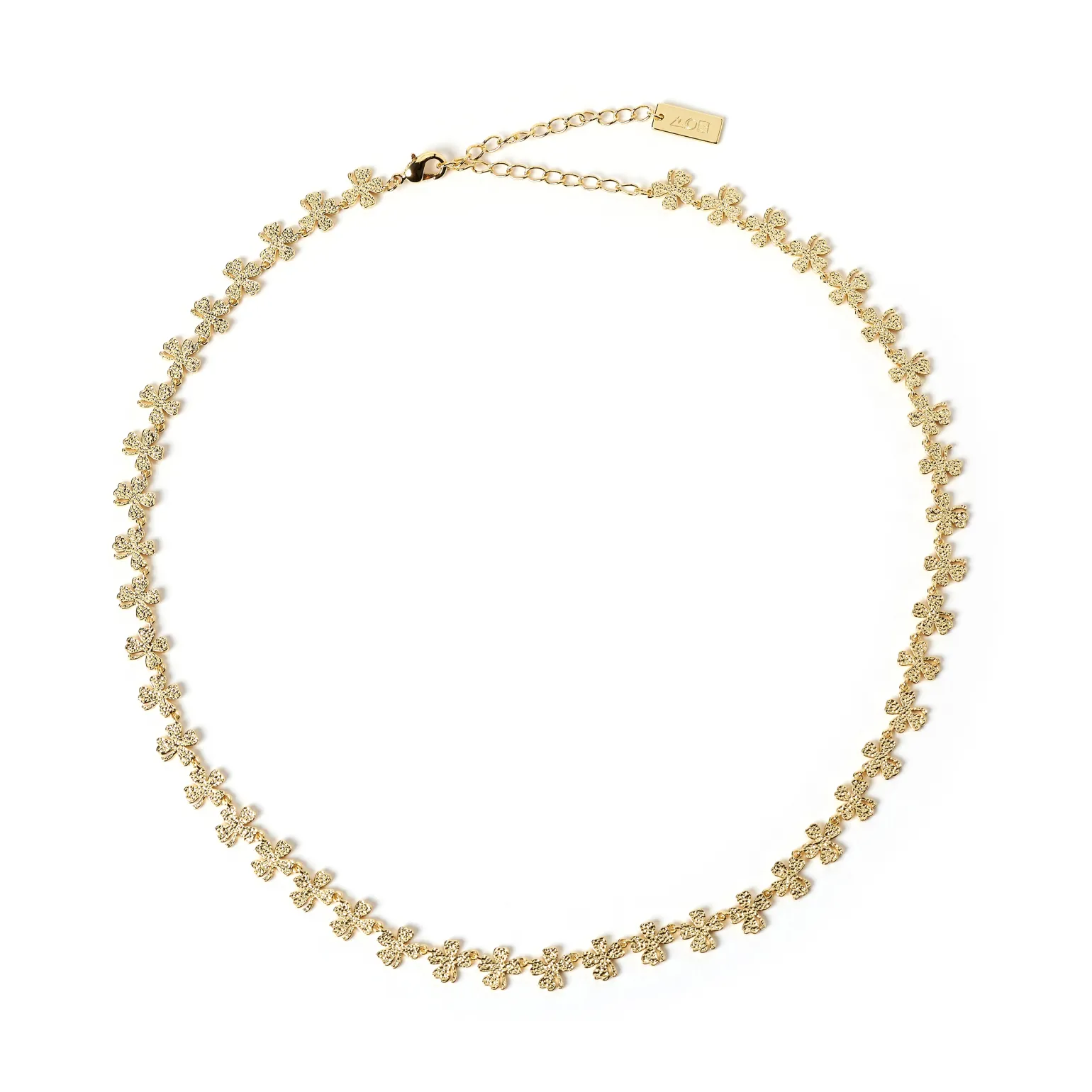 Lucky Charm Gold Clover Necklace