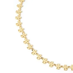 Lucky Charm Gold Clover Necklace