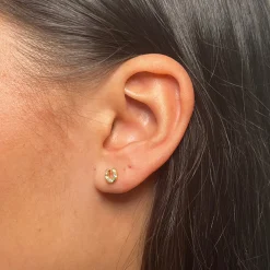 Lucky Horseshoe Gold Single Stud