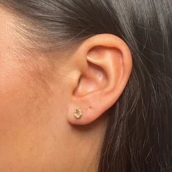 Lucky Horseshoe Gold Studs