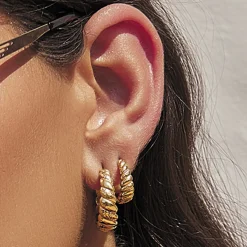 Lulu Gold Hoop Earrings