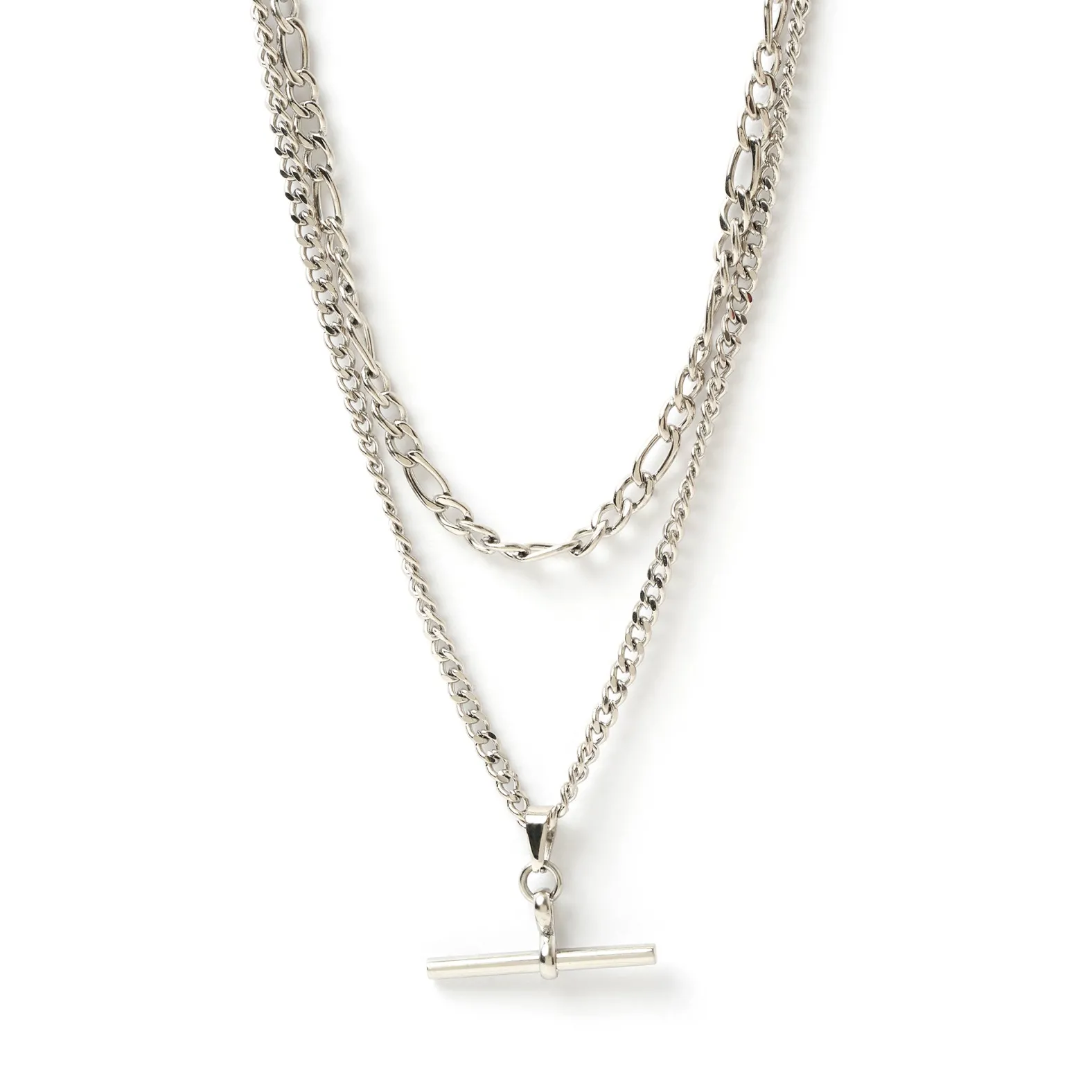 Marcella Double Stack Silver Necklace